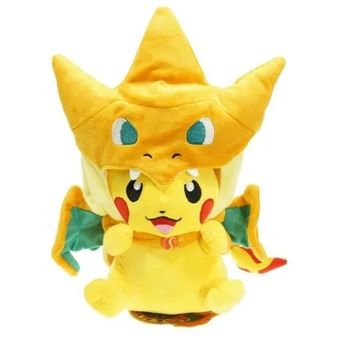 Peluche Pikachu Gorra Mega Charizar Pokemon 