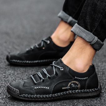 Nuevo Para hombres Cuero Real Formales Con Cordones Casual Zapatos Botas De Oficina Inteligente tan Tamaño 
