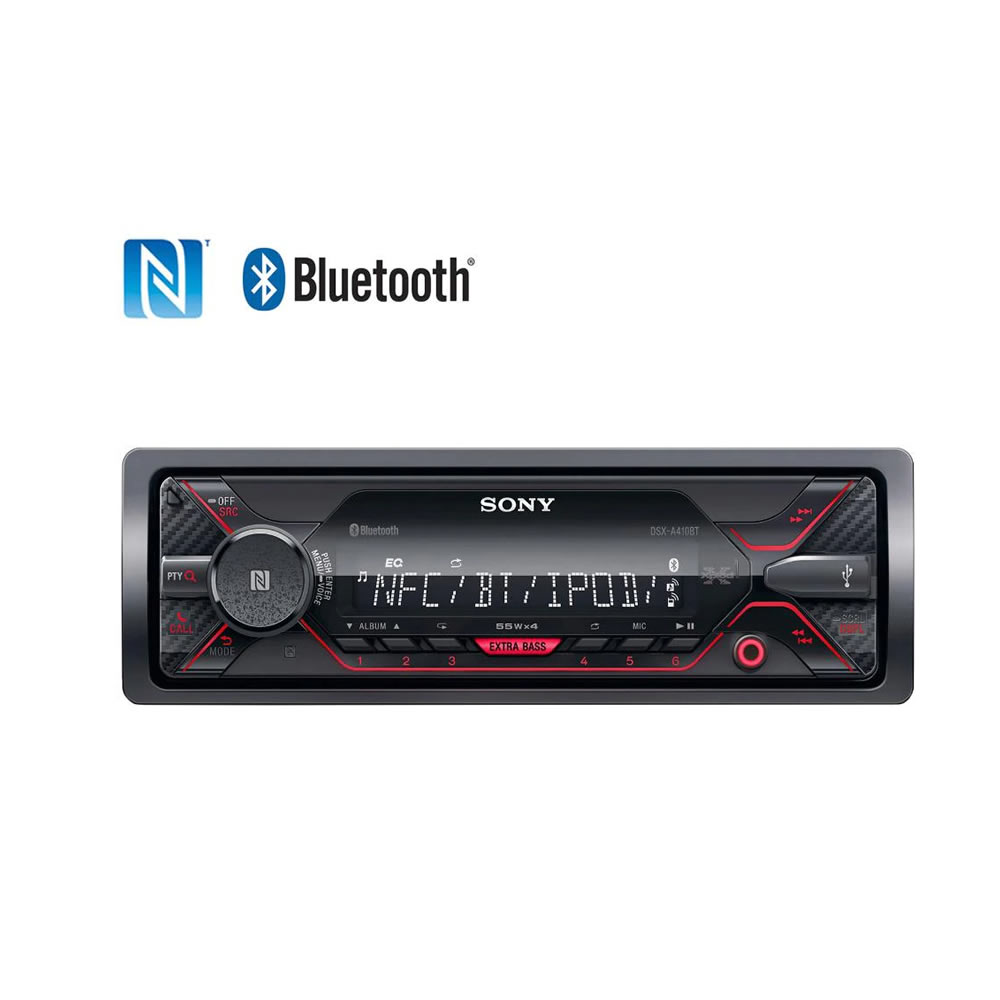 Autoestéreo Sony DSX-A410BT Conectividad Bluetooth - Negro