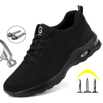 ligeros zapatos de trabajo con punta de acero a prueba de perforaciones indestructibles Botas de seguridad de alta calidad para hombre 