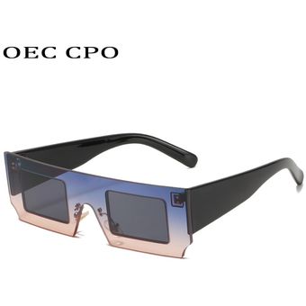 Oec Cpo Steampunk gafas de sol rectangulares diseñadorasmujer 