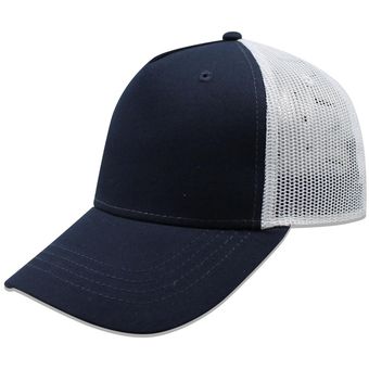 Paquete 12 Gorras Lisas SC Trucker 5 Paneles Marino/Blanco