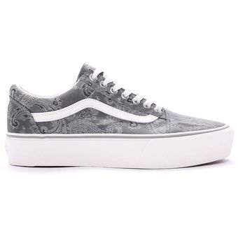 vans grises para mujer