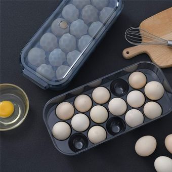 16 Caja de almacenamiento de huevos Egg Holder para el refrigerador de una sola capa transparente 