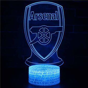 Equipo de fútbol del logotipo de la serie 3D LED luz de la noche ilusión de la novedad de la tabla lámpara de escritorio vistoso 