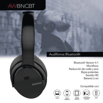 Audifonos Bluetooth Diadema Cancelacion Ruido Aiwa AW8NCBT