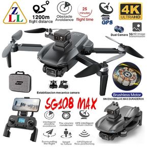 Drone Sg108 Max Cámara 4k Gps 1200m 25 Min Evita Obstáculos