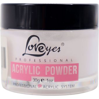 Polvo acrílico para manicura profesional, 15g, blanco