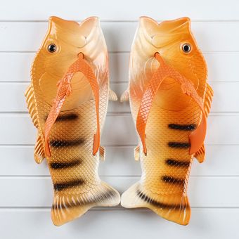 Unisex ocasionales de la playa pescado en forma chanclas zapatillas New creativo antideslizante zapatos casuales zapatillas de pescado con gran tamaño - | Linio Colombia - GE063FA0AQLMILCO