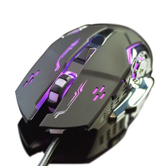 La macro de brillo con cable de la computadora del ratón del juego define el mouse 6 