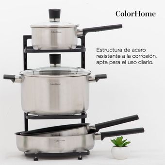 Estante Organizador Para Ollas y Sartenes Cocina 3 Repisas