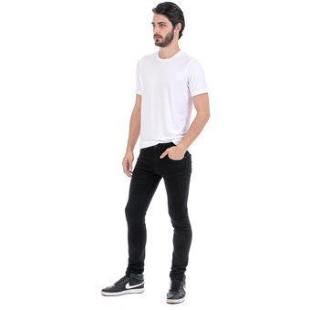 Pantalón Jeans Mezclilla Stretch Negro Opps Jeans Hombre Skinny