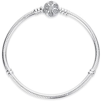 925 Pulsera De Encanto De Plata Esterlina Mujer De Corazón 