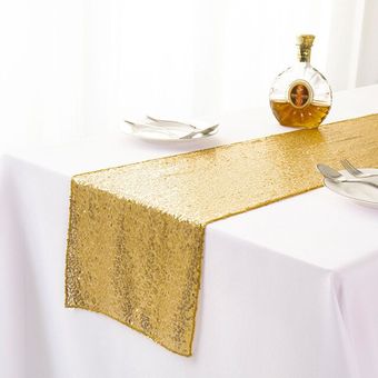 Camino De Mesa con lentejuelas para banquete en casa decoración De 