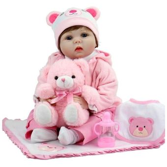 muñeca bebé realista de 55cm muñeco de bebé Reborn Accesorios