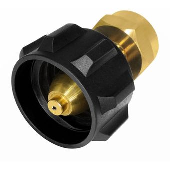 QCC1 a POL una libra adaptador de cilindro de gas de latón macizo 0 Cuts el gas fluyen automáticamente cuando la presión se alcanza adaptador del cilindro oro negro 