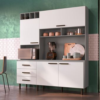 Mueble Organizador de Cocina 6 Puertas Hoga Blanco