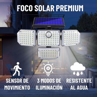 Foco Led Solar Exterior Maxwell Sensor Movimiento 4 Direcciones