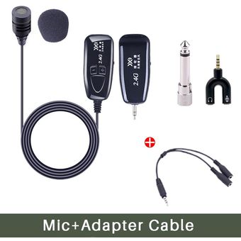 2,4G micrófono Lavalier inalámbrico solapa Clip-on Mic para iPhone Android teléfono vídeo de voz grabación Mic Accesorios 