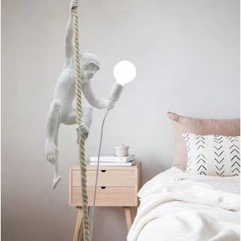 Lámpara de mesa con diseño de mono  para loft  Araña de cuerda de 