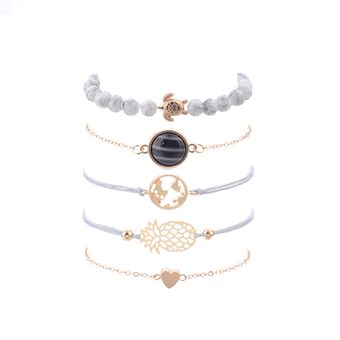 5 unidsset de moda de las mujeres de playa Corazón de melocotón tor 
