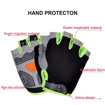 Goture sweat Men Women Half Finger Gloves Breathable shock Sports Glov 