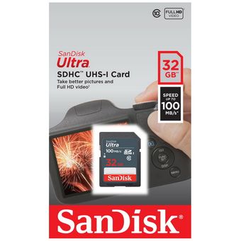 MEMORIA MICRO SD 32GB SANDISK ULTRA CLASE 10 100 MB/S – ON PLAY 2023