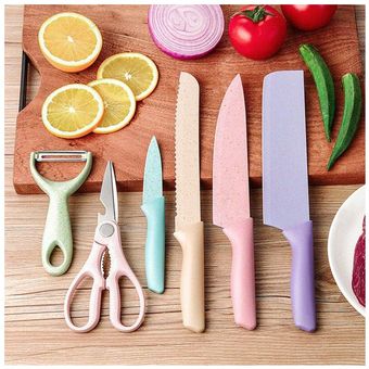 Juego de cuchillos de cocina de acero inoxidable ¡originales colores!
