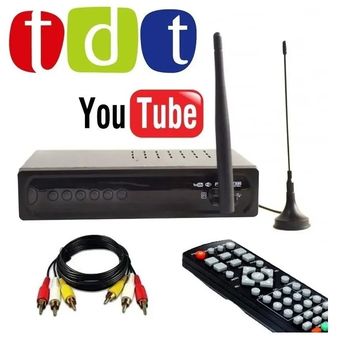 Decodificador Tdt Con Wifi Antena control Cables