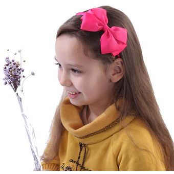 Oaoleer-accesorios para el cabello para niña Diadema con lazo de 4 pulgadas tocados para la vida diaria de los niños diademas de cinta sólidas hechas a mano con aros de satén 