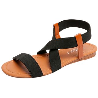 Sandalias De Mujer 19 De Moda Caliente De Verano Para Mujer Sandalias Romanas De Playa Sandalias Planas De Punta Abierta Para Damas Zapatos Femeninos Casuales 30 Negro Linio Peru Un055fa0c9rpxlpe