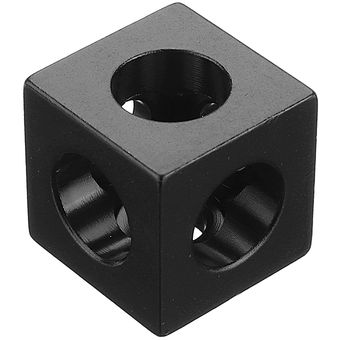 Conector de esquina de Cube Generico de tres vías para el perfil de extrusiones de aluminio-Black 