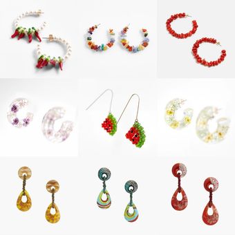 Miwens 57za Aretes De Arnés De Diseño Geometría Femenina De 
