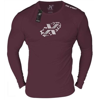 Buzos Deportivos En Licra Fria Slim Fit Uv Hombre Vinotinto