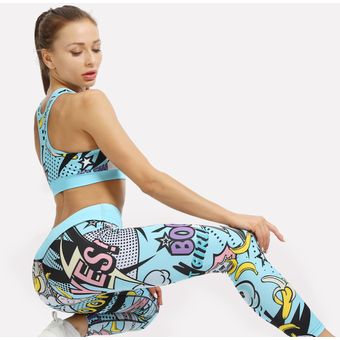 Cute Printed Yoga Boom Hip-lifting High-waist Leggings 