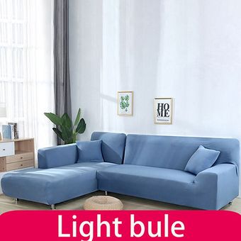 #14 Funda para sofá de algodón elástica de Color sólido,funda de sofá elástica envolvente para sala de estar 