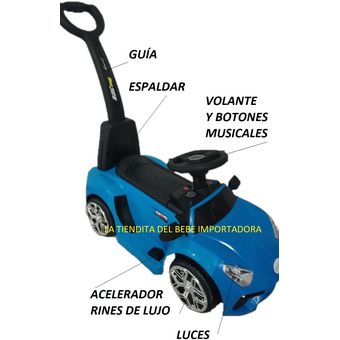 Carro Bateria Bebe Montable Eléctrico Musical Infantil Luces Paseador (CON  MOTOR ) Ref. Fantástico Azul - La Tiendita del Bebé