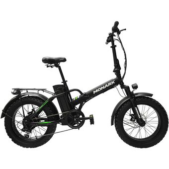Bicicleta Eléctrica Monark E-Motion Aro 20 Negro Verde - Monark