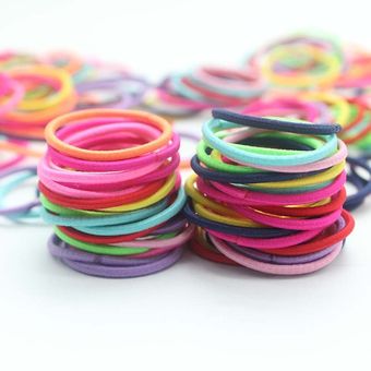 cuerda de pelo de goma alta Anillos para el cabello para niña 100 Uds. Coleta Goma elástica para el pelo accesorios para el cabello de Color fluorescente cuerda de pelo de goma alta Anillos para el cabello para niña 100 Uds. Coleta Goma elástica para el pelo accesorios para el cabello de Color fluorescente
