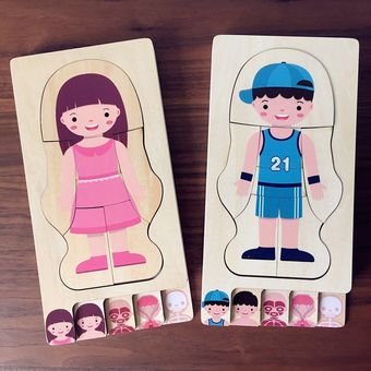 juguetes para niños rompecabezas de madera para el cuerp SRIWEN 2020 