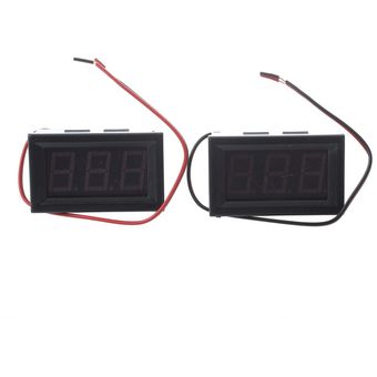 Voltímetro Digital LED rojo de 2 piezas Panel de medidor de voltios 4, 