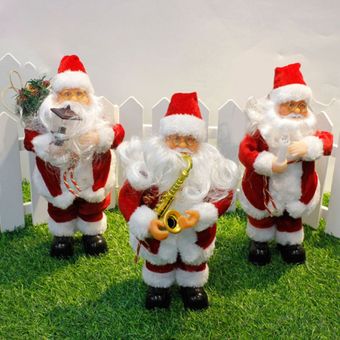 Partido de los juguetes de la decoración de Navidad en casa de Santa Claus decoración eléctrico Permanente muñeca 