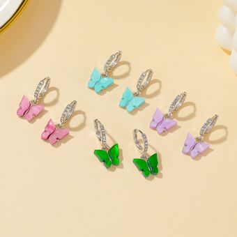 Charm Woman Pendientes Resin Butterfly Jewelry Colgate Color 