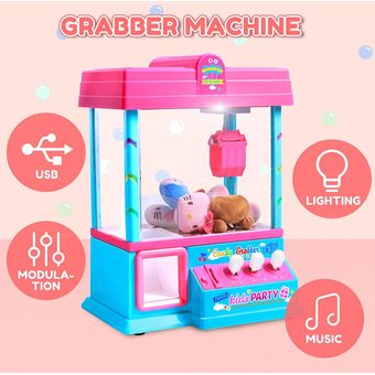 Mini muñeca estilo carnaval Vending Garra Candy Grabber Catch Machine 