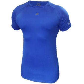 Camiseta Deportiva Licra Fria Slim Fit Uv Ropa Deportiva Azul Petroleo