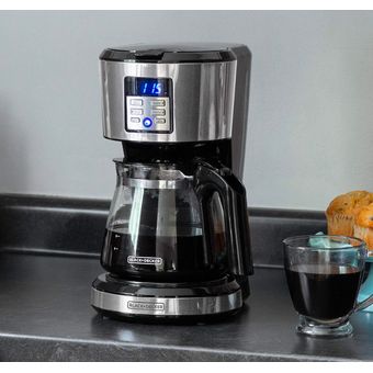 CAFETERA BLACK DECKER-12 TAZAS-DIGITAL-APAGADO AUTOMATICO-NEGRA - Alti