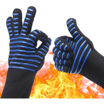 Guantes de cocina resistentes al calor para barbacoa,guantes de soldadura para horno,resistentes al calor 