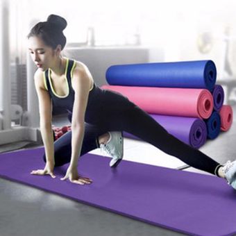 Yoga Mat Gym Camping Almohada antideslizante para ejercicio Negro 