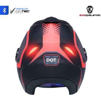 Casco para Motociclista Exoskeleton Grande con Bluetooth Negro