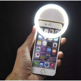 Mini Aro Luz LED Recargable Selfie Light para Celular